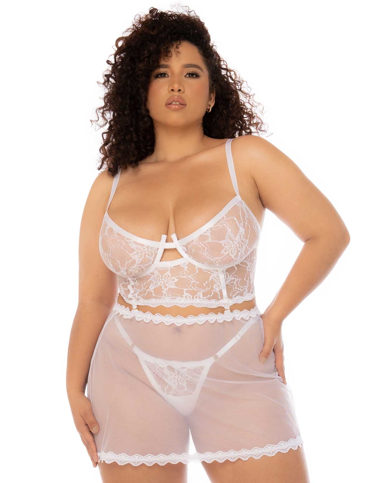 alternate image for Timeless 2-In-1 Plus Size Babydoll And 2Pc Set