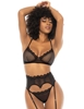 Additional BLACK view of product PASSION 3PC BRA SET with color code BK