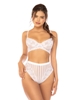 Additional WHITE view of product CAMELLIA BRA AND HIGH WAIST PANTY SET with color code WH