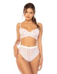 Front view of CAMELLIA BRA AND HIGH WAIST PANTY SET