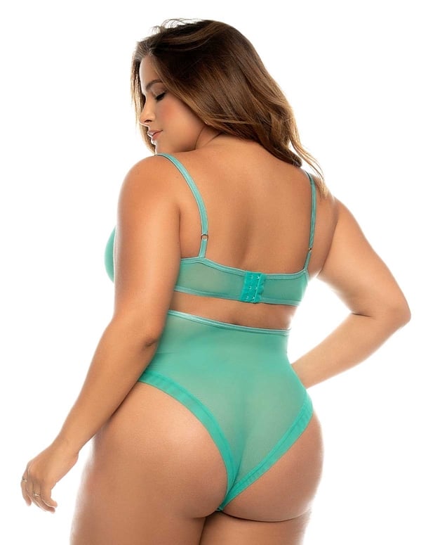 Electrifying Jade Plus Size Underwire Teddy ALT1 view Color: JD