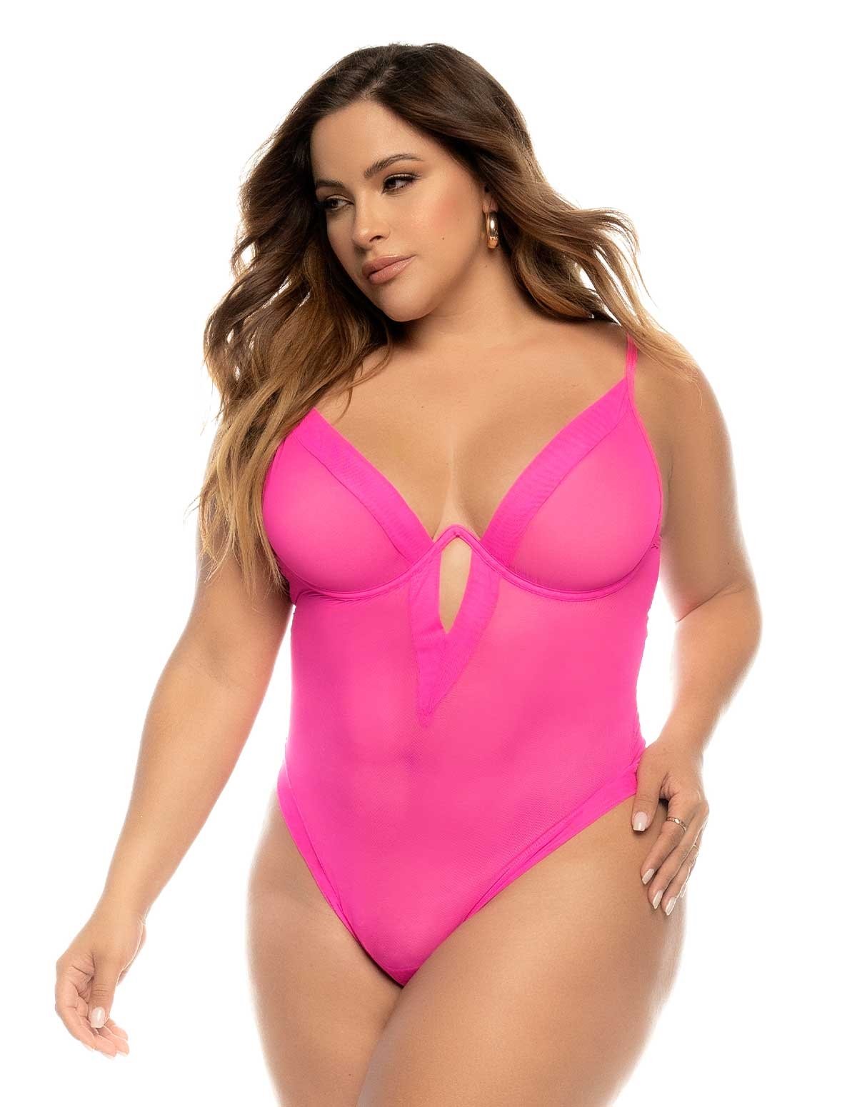 alternate image for Electrifying Plus Size Underwire Teddy