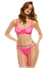 Additional HOT PINK view of product ELECTRIFYING 3PC PINK BRA SET with color code HP