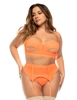 Additional ORANGE view of product ELECTRIFYING ORANGE 3PC UNDERBOOB PLUS SIZE BRA SET with color code OR