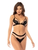 Additional NUDE/BLACK view of product EXPOSED 2PC BRA AND PANTY SET with color code NBK