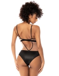 Alternate back view of EXPOSED PLUNGE TEDDY