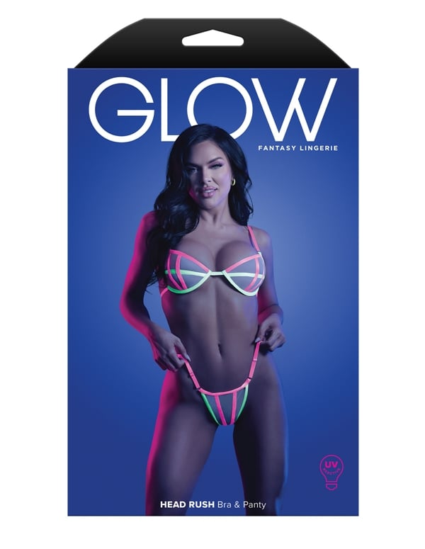 Head Rush Uv Reactive Bra And G-String ALT8 view Color: NP