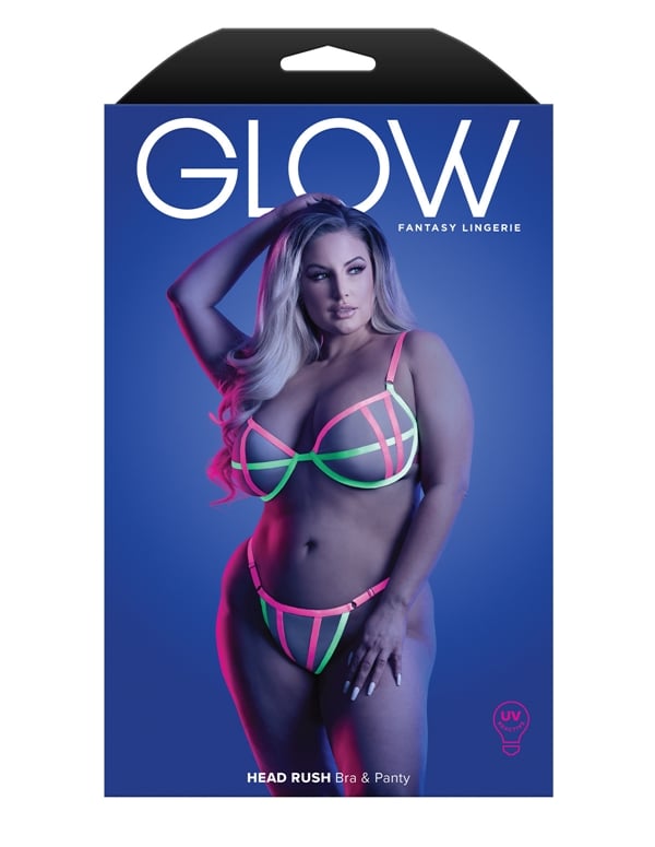Head Rush Uv Reactive Bra And G-String ALT9 view Color: NP