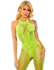 Alternate front view of MOONBEAM CROTCHLESS BODYSTOCKING