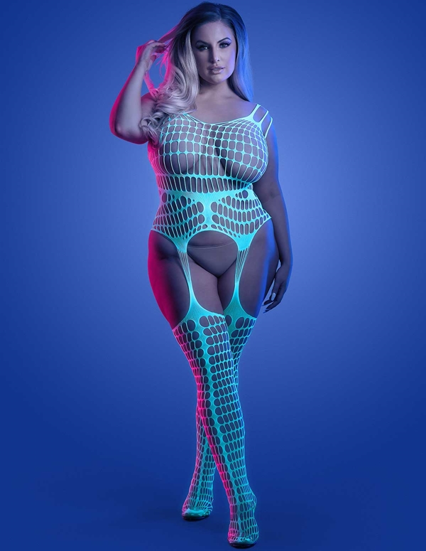 Timelapse Glow-In-The-Dark Bodystocking ALT6 view Color: WTB