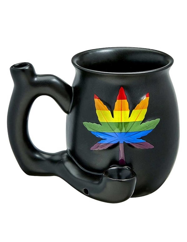 Roast & Toast Rainbow Pot Leaf Mug default view Color: BRB