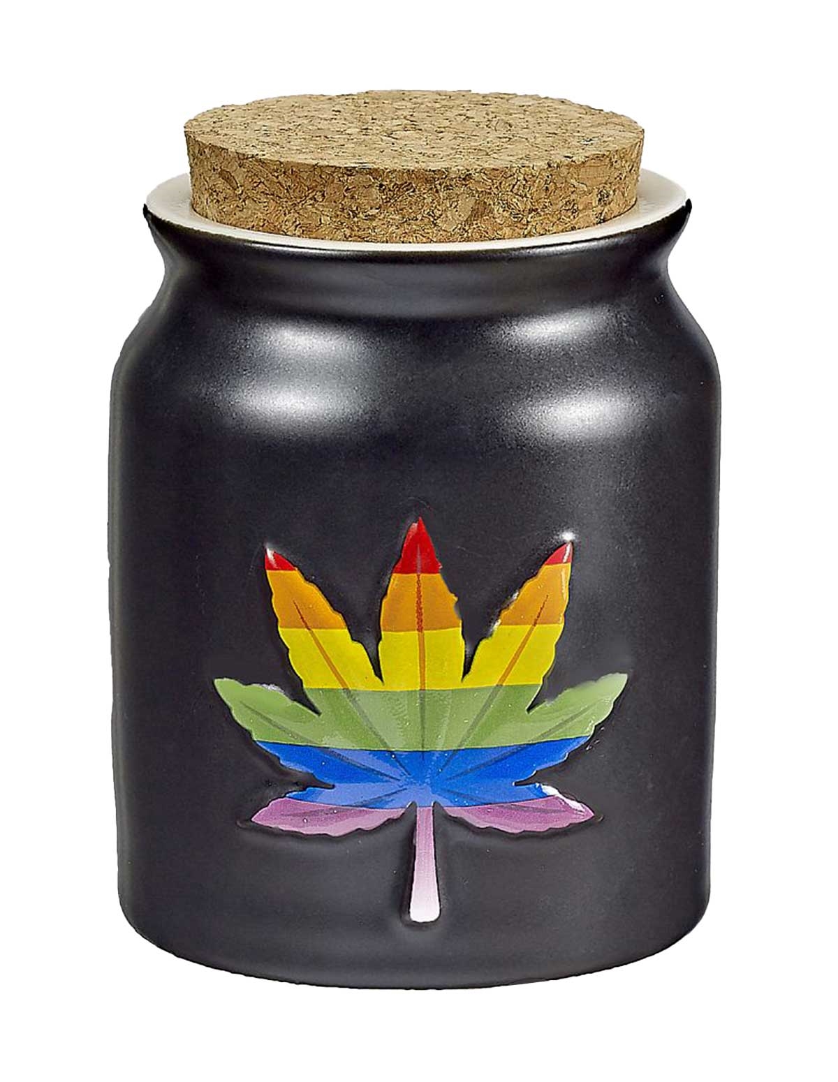 alternate image for Rainbow Pot Leaf Stash Jar