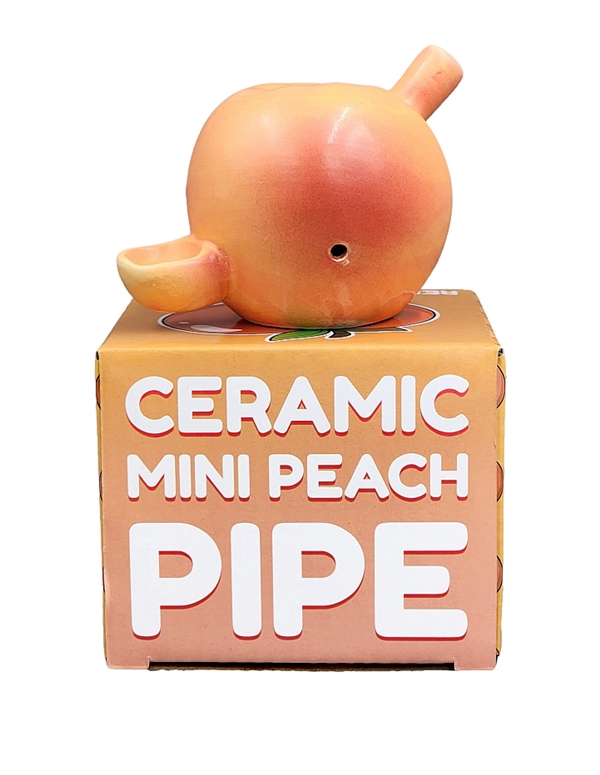 Mini Peach Weed Pipe ALT1 view Color: PC
