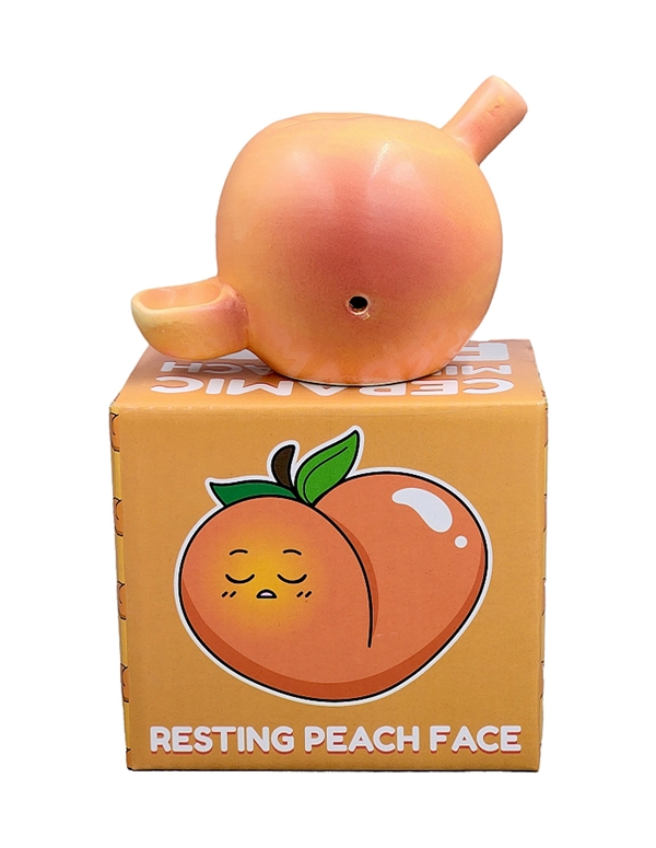 Mini Peach Weed Pipe ALT2 view Color: PC