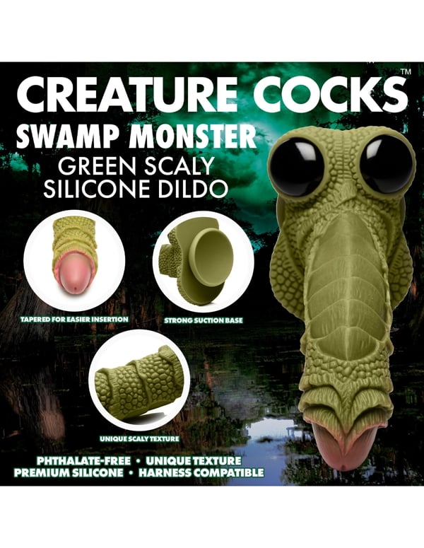 Creature Cocks Swamp Monster Dildo ALT10 view Color: GR
