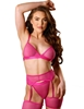 Additional PINK view of product FALLON 3PC BRA SET with color code PK