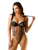 Additional BLACK view of product STEVIE EMBROIDERED MOLDED CUP TEDDY with color code BK