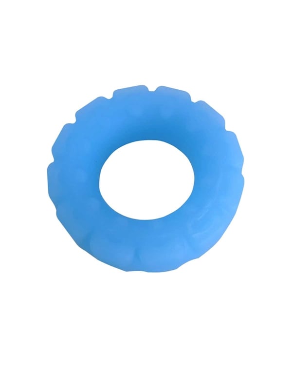 Razzle Dazzle - Blue Silicone Cock Ring default view Color: NBL