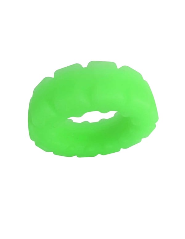 Razzle Dazzle - Green Silicone Cock Ring ALT1 view Color: NG