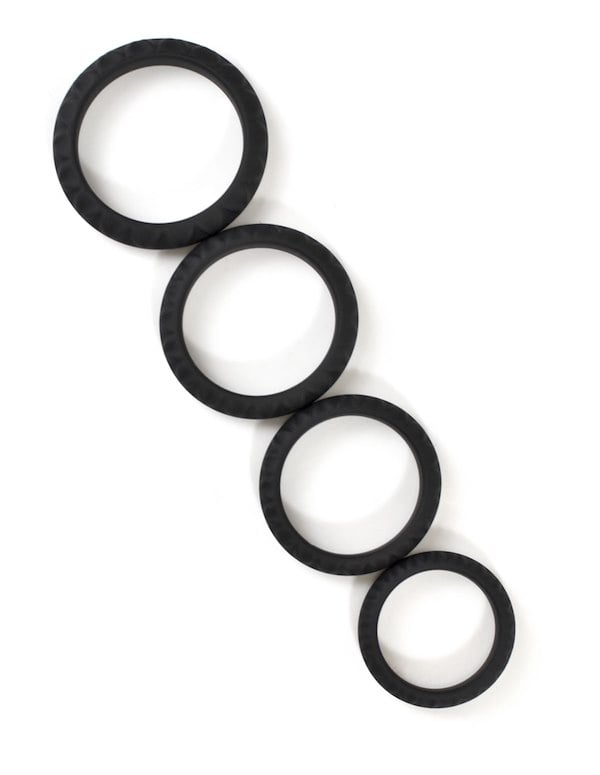 Enhancements - 4Pc Cock Ring Set default view Color: BK