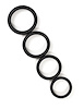 Additional BLACK view of product ENHANCEMENTS - 4PC COCK RING SET with color code BK