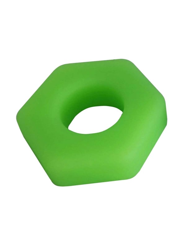 Razzle Dazzle - Hexagon Silicone Cock Ring ALT1 view Color: NG