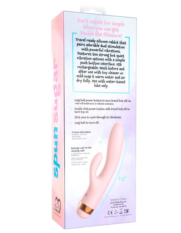 Spun Sugar - Fairy Floss Dual Stimulator ALT6 view Color: PK