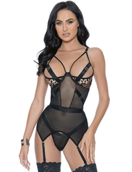 Front view of UNTAMED BUSTIER WITH G-STRING
