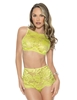 Additional LEMON view of product LEMON LIME HI-NECK UNDERWIRE BRA AND HIGH WAIST PANTY with color code LM