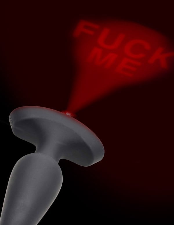 LASER FUCK ME MEDIUM ANAL PLUG WITH REMOTE ALT1 view Color: BK