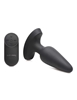 Additional BLACK view of product LASER FUCK ME MEDIUM ANAL PLUG WITH REMOTE with color code BK