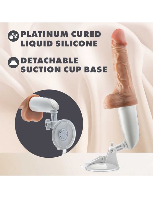 Dr. Skin - Dr. Hammer Thrusting Dildo With Handle And Remote ALT7 view Color: VA