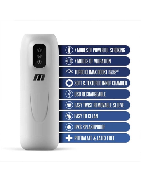 M For Men - Robo-Bator Vibrating Stroker ALT5 view Color: WH