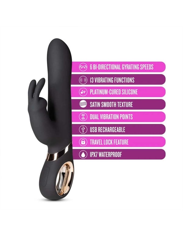Blush - Victoria Rabbit Vibrator ALT6 view Color: BK