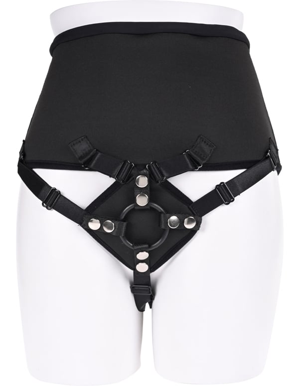 Sportsheets High Waisted Corset Strap-On ALT2 view Color: BK