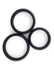 Front view of STAY STIFF - LARGE 3PC COCK RING SET