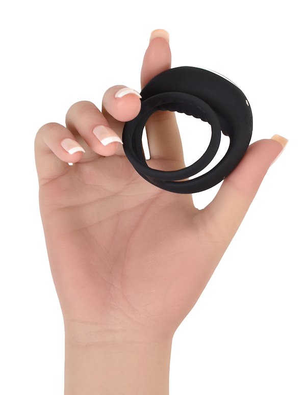 Play Together - Sturdy Stud Double Cock Ring ALT4 view Color: BK
