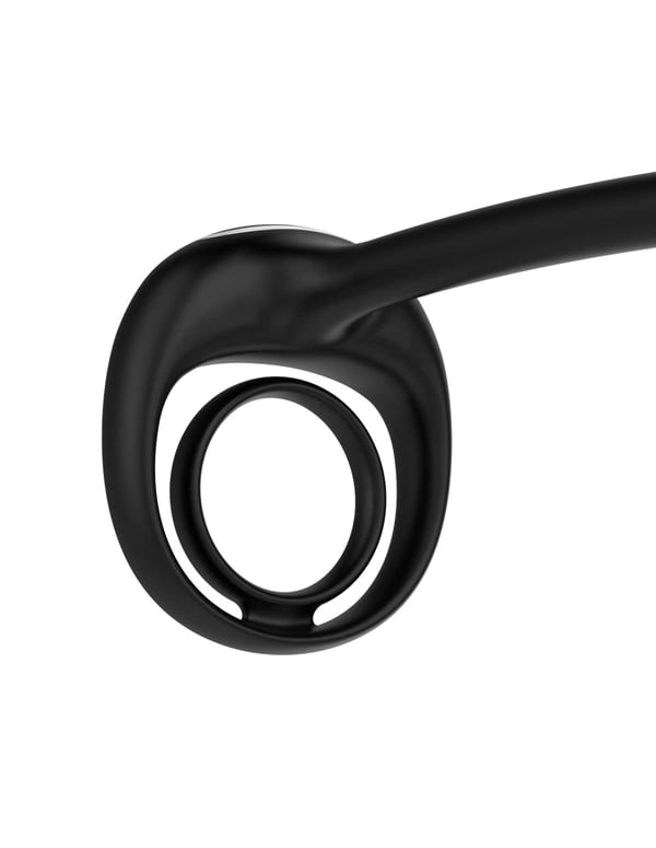 Anal Quest - Quickdraw Prostate Massager With Dual Ring + Remote ALT2 view Color: BK