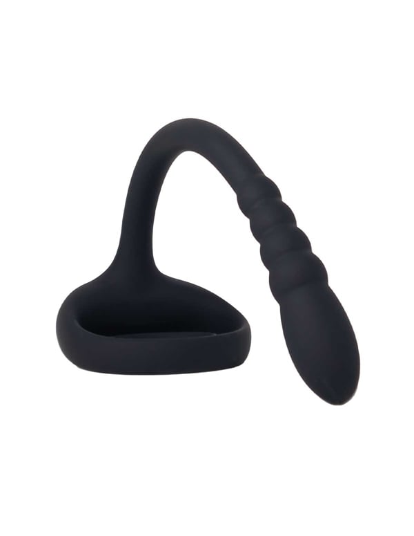 Anal Quest - Quickdraw Prostate Massager With Dual Ring + Remote ALT6 view Color: BK