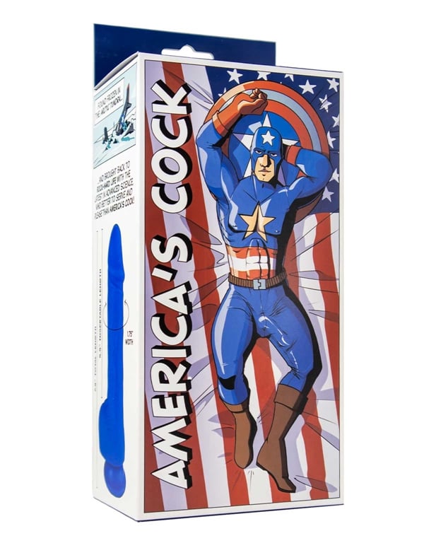 America's Cock Silicone Dildo ALT2 view Color: BL