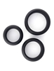 Additional BLACK view of product STAY STIFF - 3PC COCK RING SET with color code BK