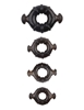 Additional BLACK view of product ENHANCEMENTS - 4PC COCK RING SET with color code BK
