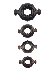 Front view of ENHANCEMENTS - 4PC COCK RING SET