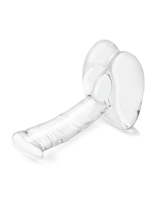 Glas 7.5 Inch Rideable Dildo With Stability Base ALT2 view Color: CL