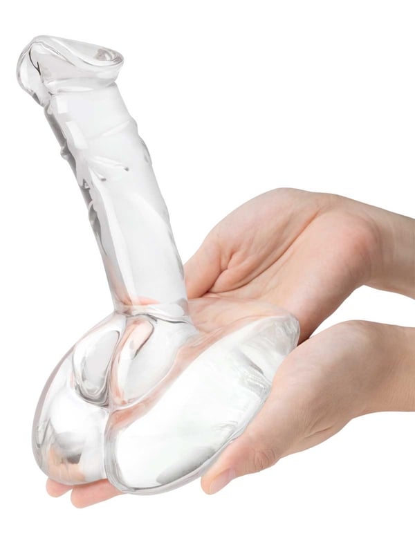 Glas 7.5 Inch Rideable Dildo With Stability Base ALT3 view Color: CL