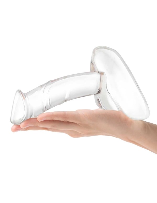 Glas 7.5 Inch Rideable Dildo With Stability Base ALT4 view Color: CL