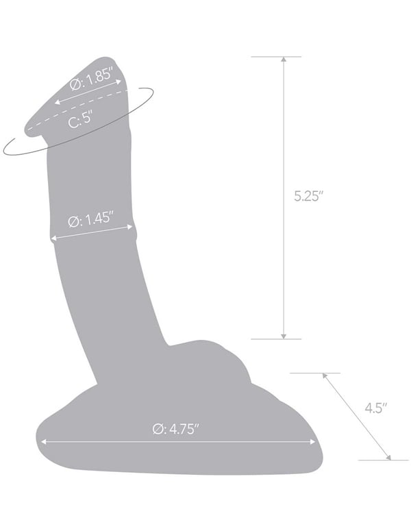 Glas 7.5 Inch Rideable Dildo With Stability Base ALT7 view Color: CL