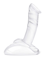 Alternate back view of GLAS 7.5 INCH RIDEABLE DILDO WITH STABILITY BASE