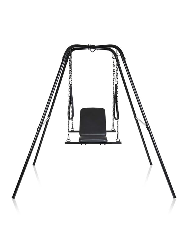 Master Series - Throne Adjustable Sex Sling With Stand ALT7 view Color: BK