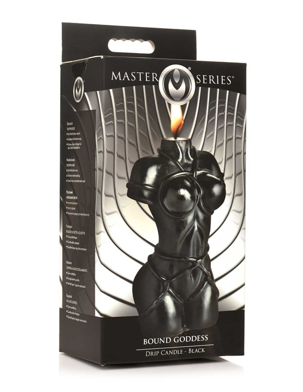 Master Series - Bound Goddess Drip Candle ALT4 view Color: BK